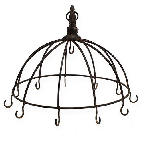 Product Metal crown for hanging rust brown Ø31cm H31cm