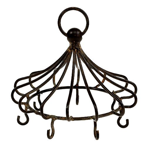 Floristik24 Metal crown to hang brown