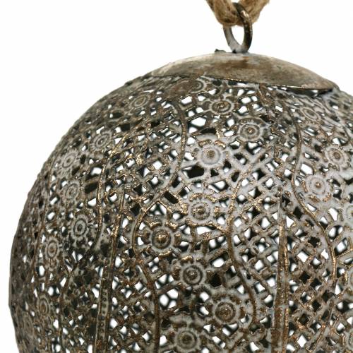 Floristik24 Metal ball antique for hanging Ø13,5cm