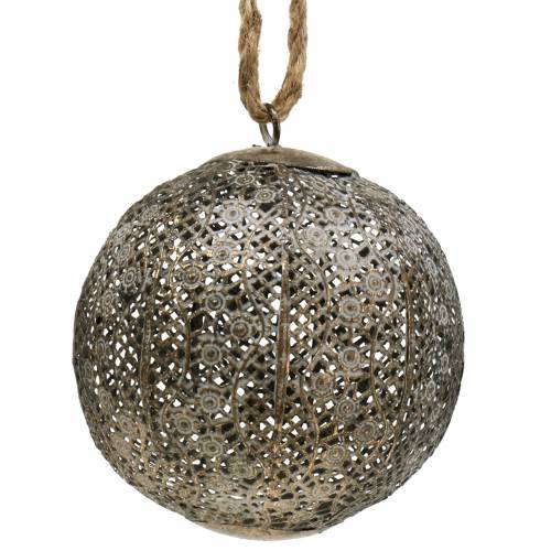 Floristik24 Metal ball antique for hanging Ø13,5cm