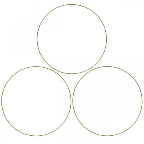 Product Metal ring decorative ring Scandi ring decorative loop gold Ø20.5cm 6 pcs