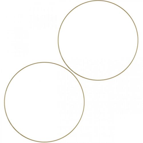 Floristik24 Metal ring decor ring Scandi ring deco loop gold Ø 25.5 cm 6 pieces