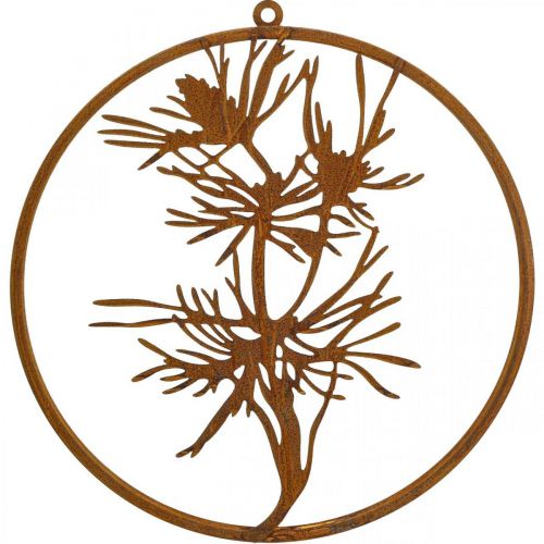 Floristik24 Decorative ring metal ring patina wall decoration pine branch Ø38cm