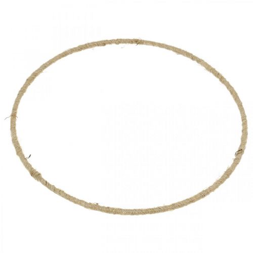 Product Decor ring metal wrapped jute cord metal ring Ø25cm 10pcs