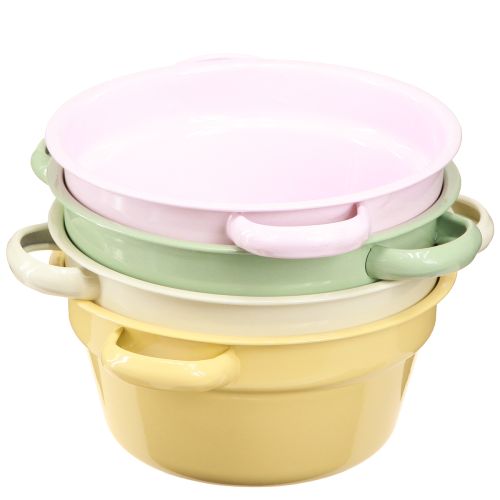 Product Metal Bowl Decorative Bowl Pastel Colored Ø17cm H8cm 4pcs
