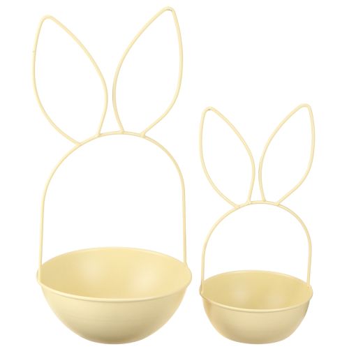 Floristik24 Easter basket with bunny ears, table decoration for Easter and spring awakening, 34cm, 1 set