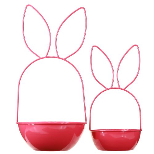 Product Easter planter, decoration, rabbit, metal basket for indoor/outdoor use, 33cm