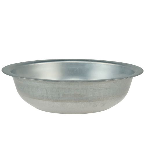 Floristik24 Metal bowl used look bowl silver metal Ø36cm H9.5cm