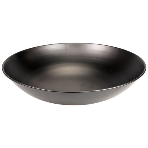 Decorative bowl metal black round metal bowl with base Ø50cm