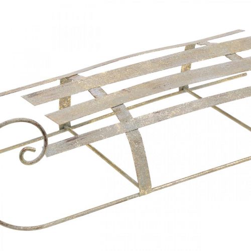 Floristik24 Sled for Christmas, winter decoration, decorative sledge golden, antique look L41cm H11cm