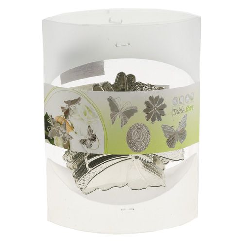 Floristik24 Metal butterflies silver 6.5cm 25pcs