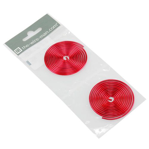 Floristik24 Aluminum wire screw metal screw red 2mm 120cm 2pcs