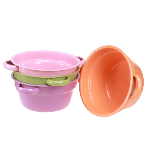 Floristik24 Metal Bowl Decorative Bowl 4 Spring Colors Ø17cm 4pcs