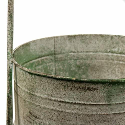 Product Metal stand with planters gray, green H68cm