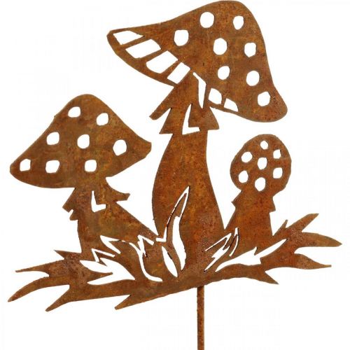 Floristik24 Autumn plugs toadstools, metal decoration, flower plug patina 39cm