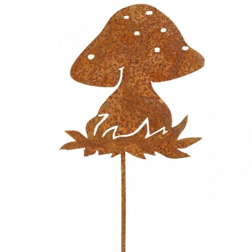 Floristik24 Metal plug fly agaric autumn decoration mushroom decoration patina 42cm