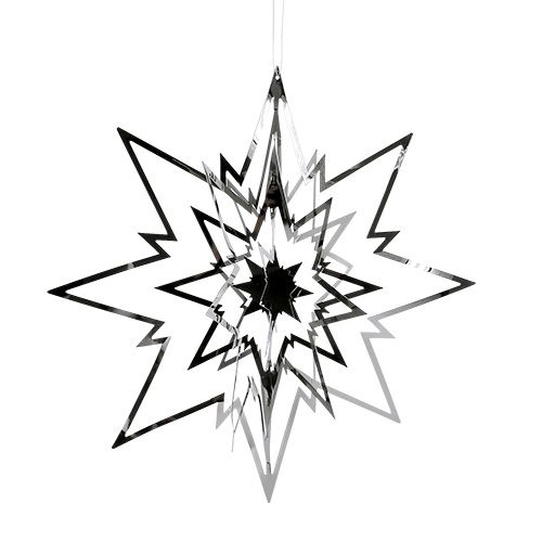 Floristik24 Metal star big for hanging silver 24cm