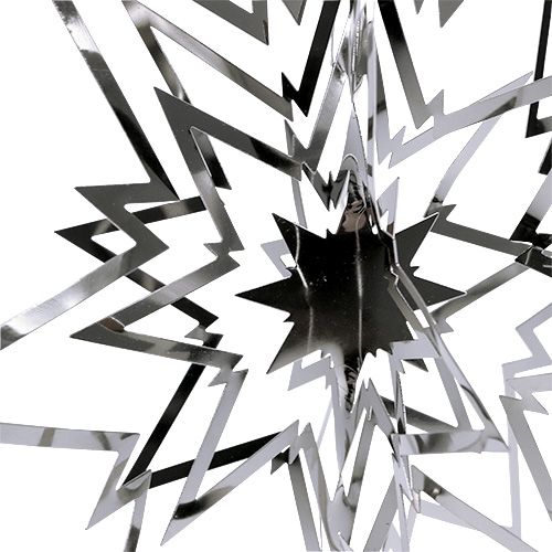 Floristik24 Metal star for hanging 3D silver 16cm