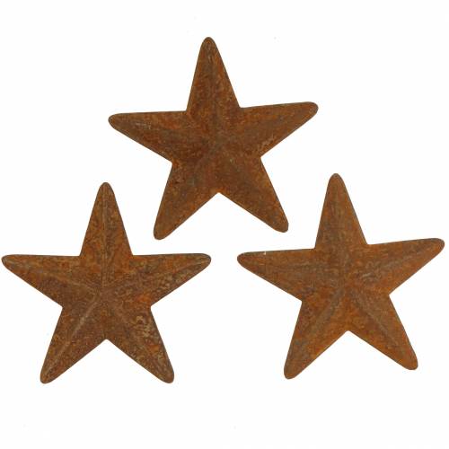 Floristik24 Metal star rust patina 5cm 24pcs