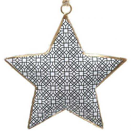 Product Metal star black and white 10cm 3pcs