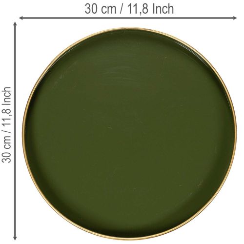 Decorative Green Metal Tray