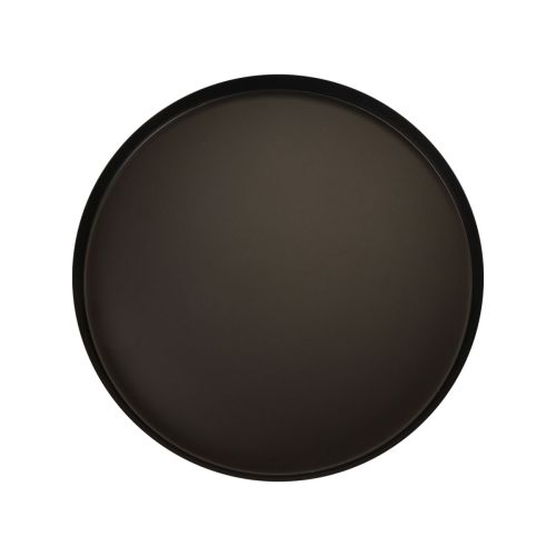 Metal Tray Round Candle Tray Black Ø20cm H2.5cm 2pcs | Floristik24.co.uk