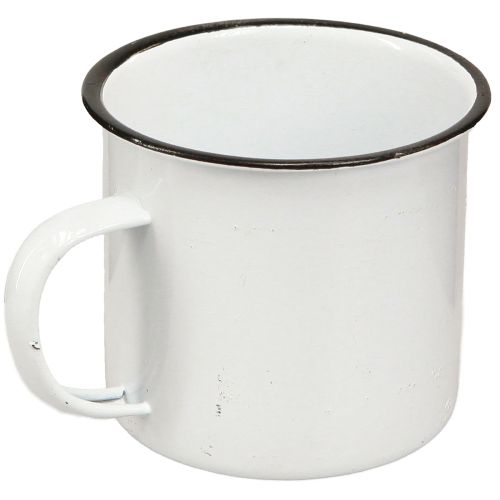 Product Metal Cup Plant Cup Metal White Black Ø9cm 4pcs