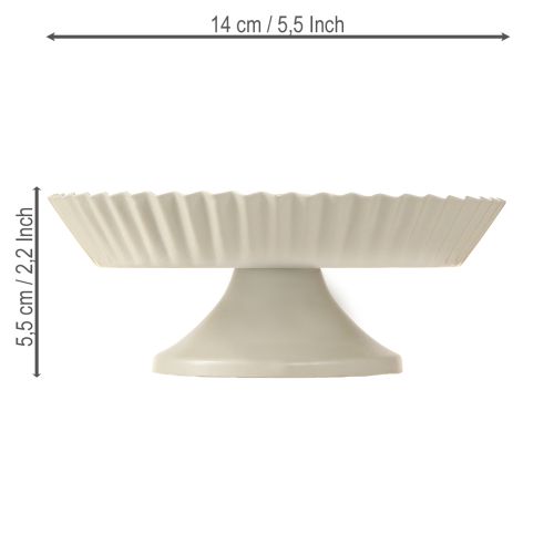 Product Metal plate gray decorative plate with base metal plate Ø14cm 2 pcs