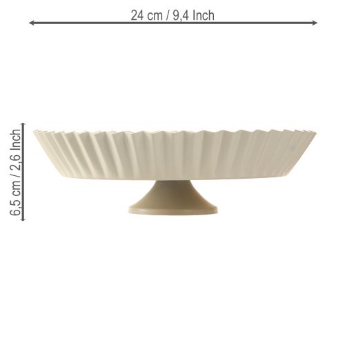 Product Metal plate grey retro decorative plate with base metal Ø24cm 2pcs
