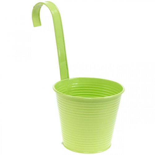 Floristik24 Plant pot to hang, balcony decoration, flower pot green Ø13.5cm