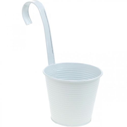 Planter, flower pot for hanging, flower decoration, hanging pot white Ø13.5cm
