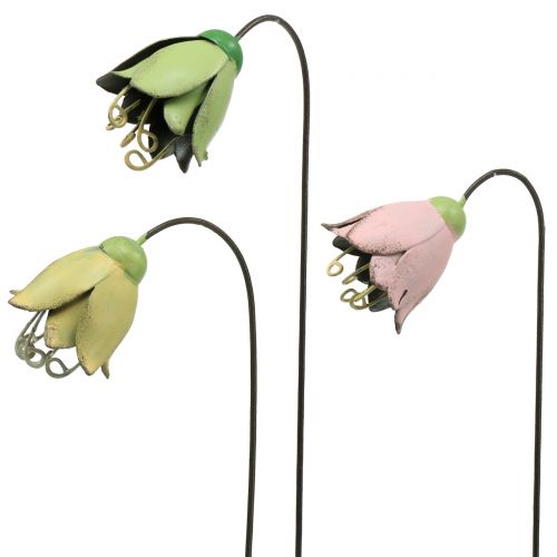 Floristik24 Flower plug metal tulip 34cm 3pcs