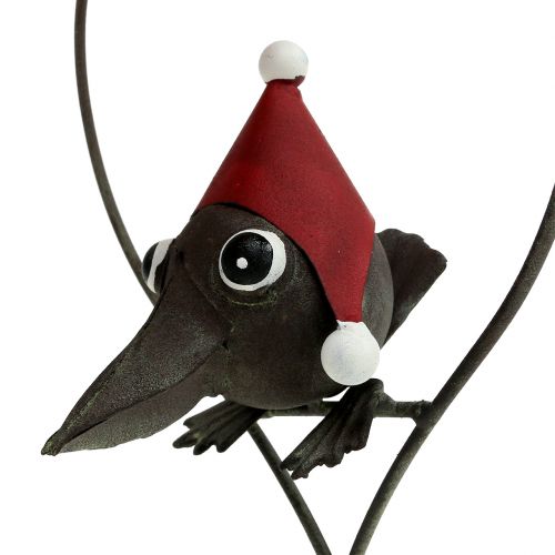 Floristik24 Bird in the Heart Deco Hanger Metal Gray 48cm