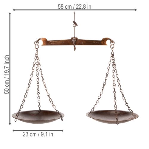 Product Decorative scale in a nostalgic design for the kitchen and living room, vintage flair, 58cm
