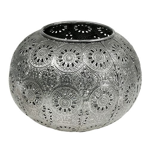 Floristik24 Metal wind light silver oriental Ø17,5cm H12cm