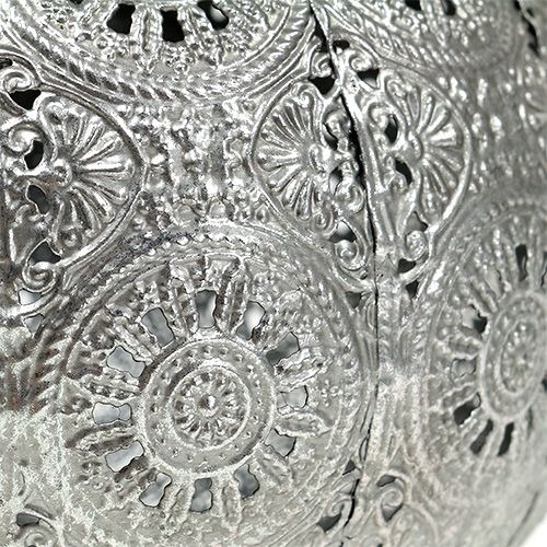 Floristik24 Metal wind light silver oriental Ø17,5cm H12cm