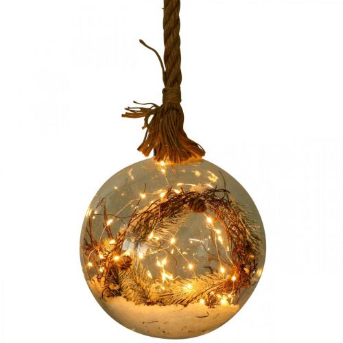 LED ball snow fir inside Ø20cm 40L warm white timer