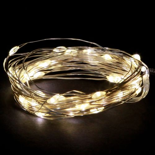 Micro LED fairy lights 20 warm white timer for battery 6pcs