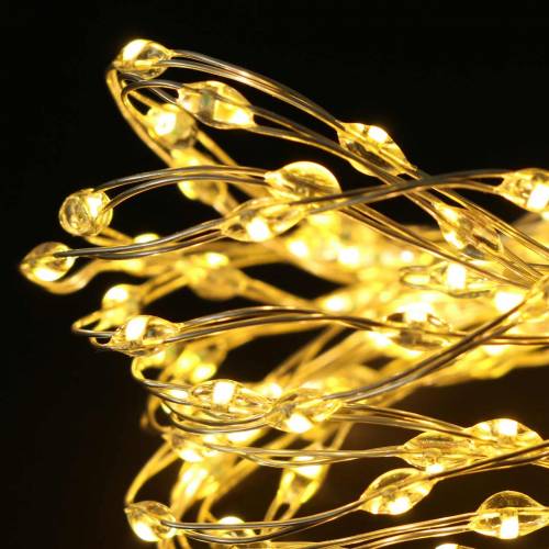 Product Light chain LED light wire with batteries warm white 100 1.59m