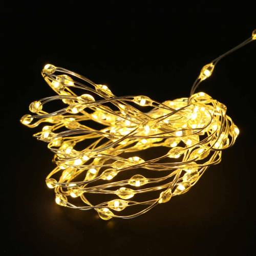 Floristik24 Light chain LED light wire with batteries warm white 100 1.59m