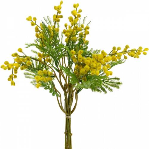 Floristik24 Mimosa yellow artificial artificial plant bunch 39cm