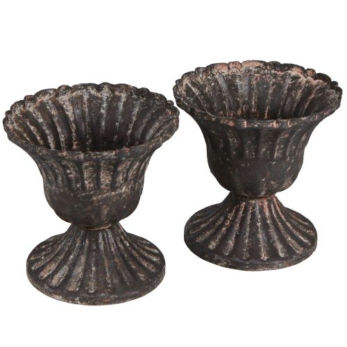 Product Mini decorative trophy vintage metal black rust Ø8cm H8.5cm 2pcs