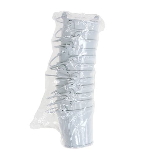 Floristik24 Mini bucket white Ø6cm H6cm 12p