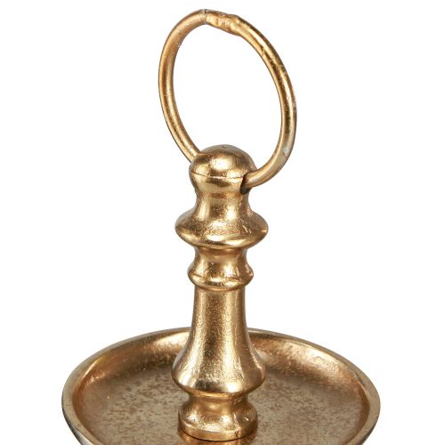 Floristik24 Mini Etagere Metal Decoration Gold Matt 2-tier Table Decoration H22cm