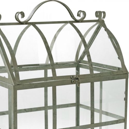 Floristik24 Mini Greenhouse Small Decorative Glass House Metal Glass H51cm