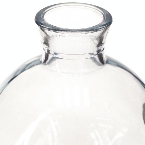 Product Mini Glass Vases Bulbous Blue Tinted Ø7.5cm H9cm 6 pcs