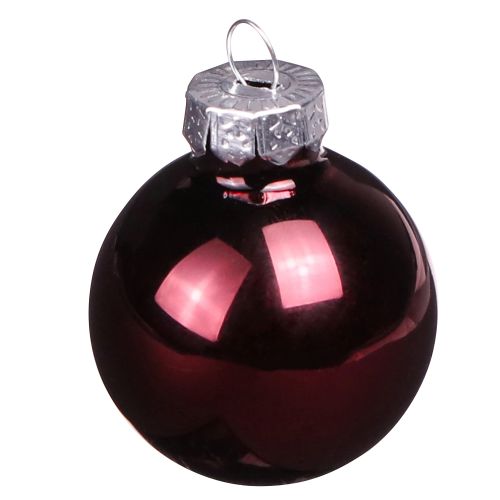 Product Mini glass balls for Christmas in Berry Ø3cm 22 pcs
