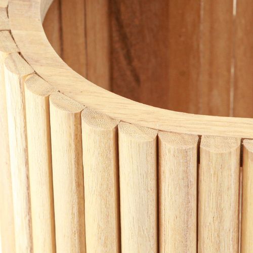 Product Mini raised bed jardiniere planter wooden oval 50×20cm H40cm