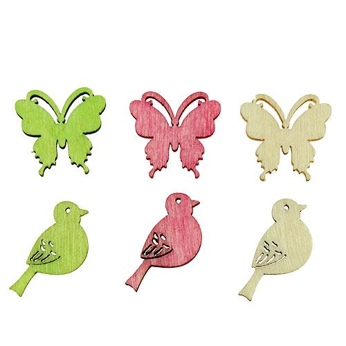 Product Mini wood litter decoration 2cm pastel assorted 144 pcs