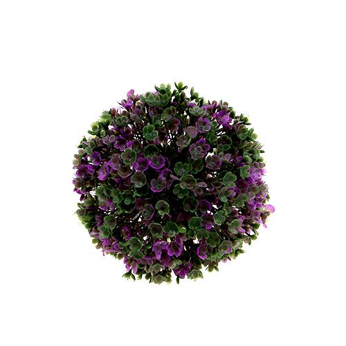 Floristik24 Mini decorative ball purple with artificial flowers Ø10cm 1 pc